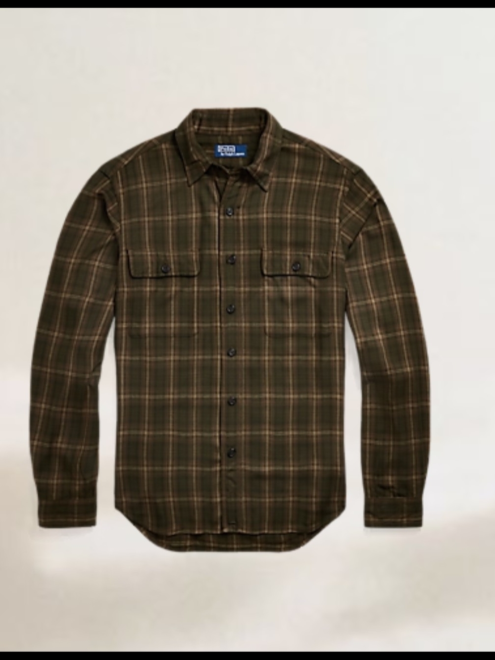 Polo by Ralph Lauren Olive and Khaki Plaid Button-Down Shirt